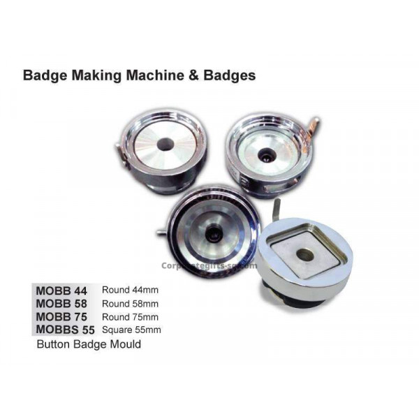 MOBB 44, 58, 75, MOBBS 55 Button Badge Mould